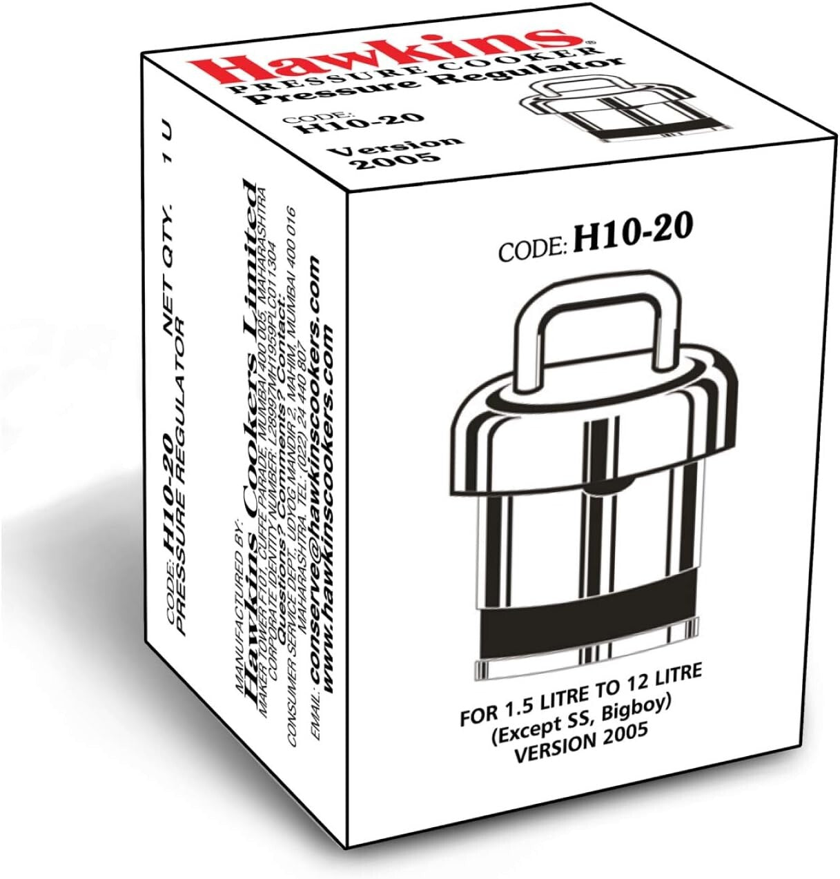 Hawkins H10-20 Pressure Regulator for Classic Aluminum and Stainless Steel Press